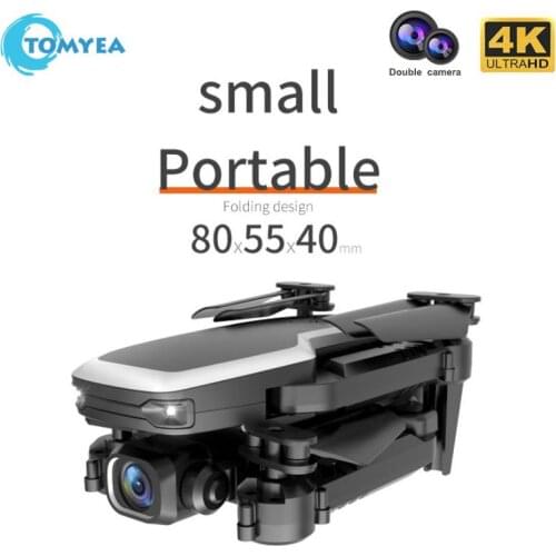 TOMYEA Mini RC Drone 4K Dual Camera UAV 2.4GHZ WIFI FPV Foldable Quadcopter Toys Christmas Gift