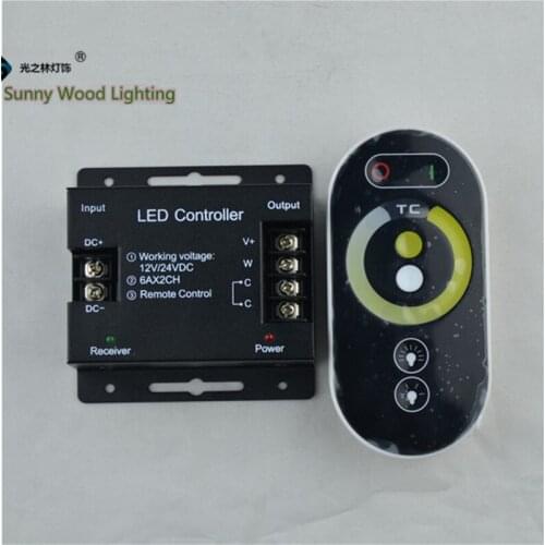 Led warm white ,white strip controller ,CCT controller with 2.4g remoter ,RF dual color controller for 12-24vdc strip