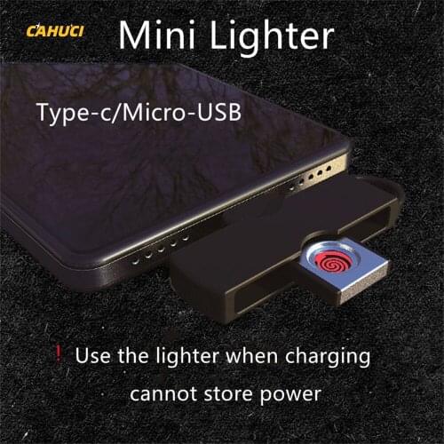 Mobile Phone USB In-line Cigarette Lighter Type-C USB Micro USB Cigarette Lighter Convenient Mini Cigarette Lighter Outdoor
