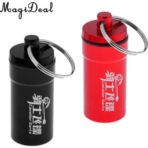 Pack of 2 Aluminium Dart Flights Savers Protectors Storage Box - Soft Tips Dart Points Needles Accessories Supplies Case Holder