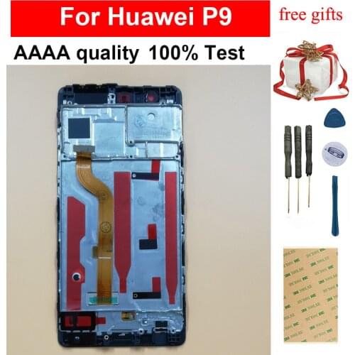 LCD For Huawei P9 EVA-L09 EVA-L19 LCD Touch Screen Digitizer Sensor Panel Glass LCD Display Screen Assembly Frame