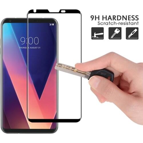 0.26mm 3D Curved Preminum Toughened Tempered Glass For LG V30 Full Cover Screen Protector Protective Film For LG V30