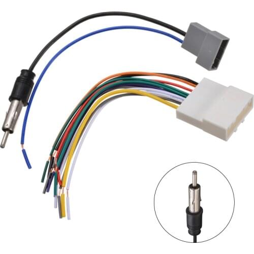 For Nissan 09-13 For Subaru 09-14 1pc Car DVD Radio Install Stereo Wire Harness Cable Plug Antenna Adapter 16cm Plastic Mayitr