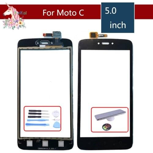 10pcs/ For Motorola Moto C XT1750 XT1755 Moto C Plus XT1721 XT1723 XT1724 Touch Screen Digitizer Sensor Outer Glass Lens Panel