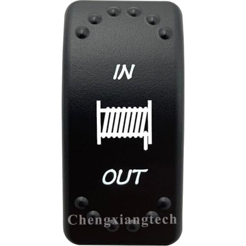 White Led Light 12V 24V Car Boat Caravan 7Pin (On) Off (On) Momentary Rocker Switch Laser Engraving Winch In Out, Waterproof