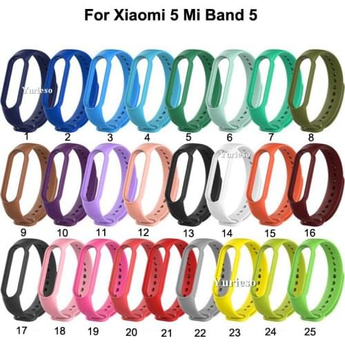 200pcs Band for Xiaomi 5 Smartwatch Wristbands Replacement Accessaries Straps Bracelets for Mi5 Colorful TPU Silicone