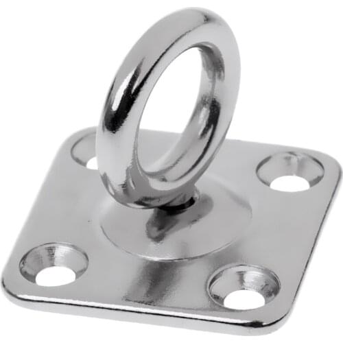 2x 316 Stainless Steel Swivel Square Pad Eye Plate Boat Rigging Hardware 6mm