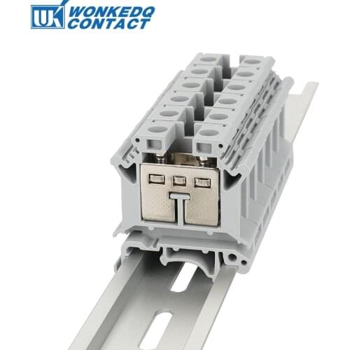Din Rail Terminal Blocks 10Pcs UK-25 Universal Class Connector Screw Terminal blocks UK25