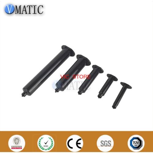 Free Shipping 55cc/ml Dispensing Pneumatic Black UV Syringe Us Style Dispenser Syringe Dispensing Plastic Syringes With Piston