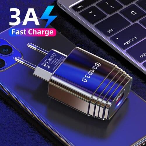 Quick Charger 3.0 USB Charger for Smart Phone and Tablet PC QC 3.0 Fast Wall Charger UK US EU Plug Adapter White Black Charger