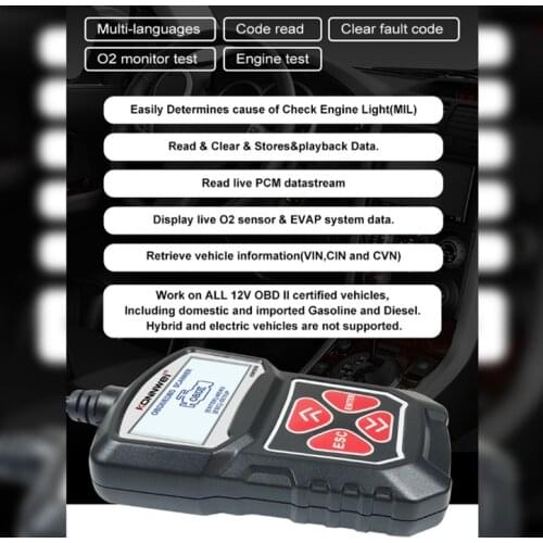 KW309 OBDII Diagnostic Scanner Vehicle Engine Diagnosis Code Reader Tool For KIA CERATO OPTIMA FORTE CARENS SORENTO RIO BORREGO