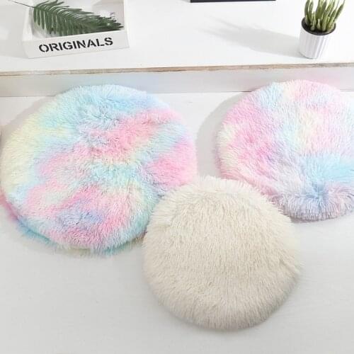 Long Plush Summer Dog Bed Mat Dogs House Cold Pet Sofa Round Puppy Beds Cushion Cat Mats Blanket Puppy Suppliers Cama Perro