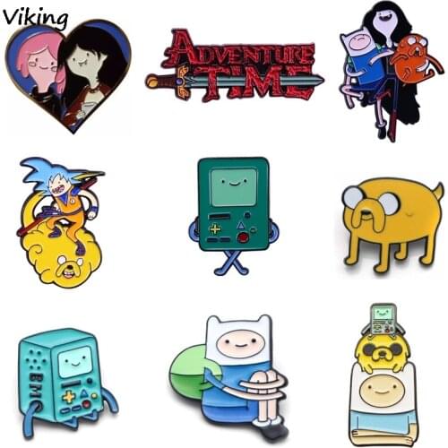 G2063 Cartoon Cute Metal Enamel Pins and Brooches for Women Men Lapel Pin Backpack Hat Badge Kids Gifts