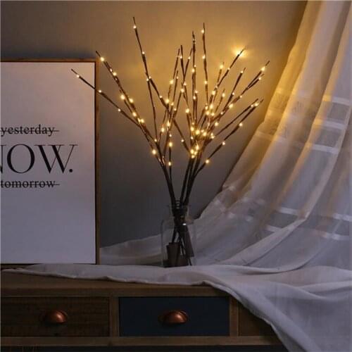String lights simulation tree branch lights battery style indoor bedroom living room window vase Christmas decoration 1pcs