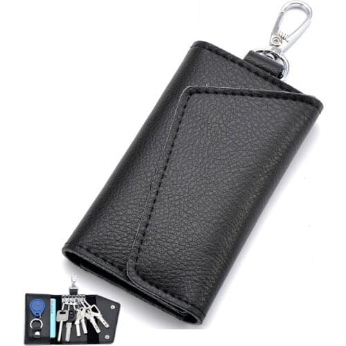 Key packet wallet chain leather key holder Genuine Leather Keychain Men Women Key key holder key chain pouch Mini Card Bag