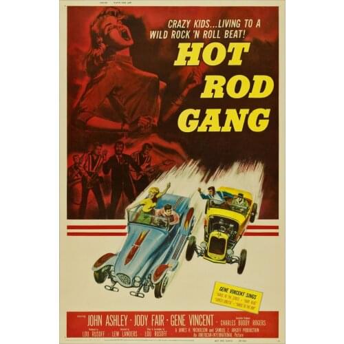 400X300MM Hot-Rod-Gang-Vintage-Film-Poster-1958 jumbo fridge magnet SFM-0409