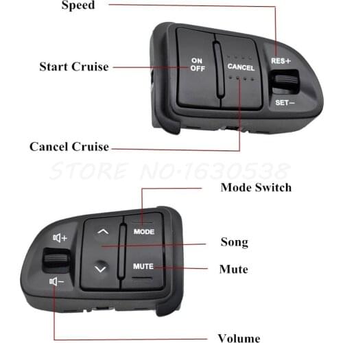 Multi function Steering Wheel Audio Cruise Control Buttons For Kia sportage SL with backlight car styling