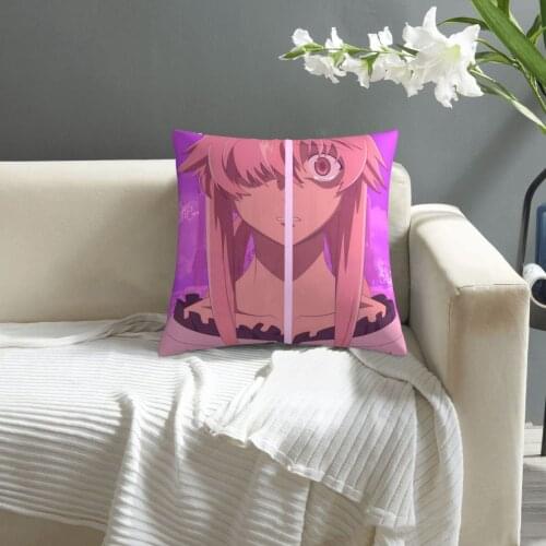 Yuno Gasai pillowcase printed cushion cover sofa waist pillow pillow cover