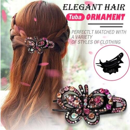 2020 New Butterfly Metal Crab Claw Clip For Women Girls Charm Barrette Full Rhinestone Wedding Hair Accessories Jewelry Gift 909