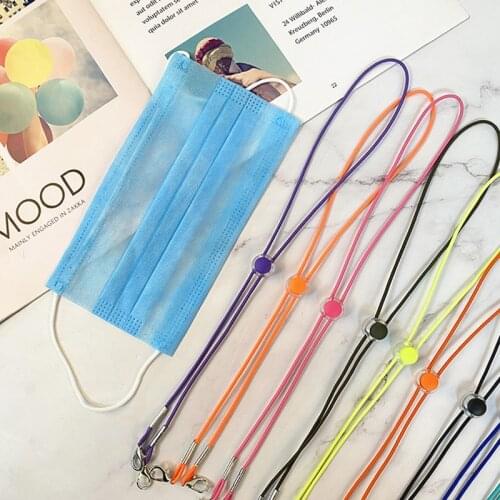 2021 New Portable Adjustable Face Mask Lanyard Convenient Holder Rope Anti-lost Mask Hanging Neck Rop Ropes