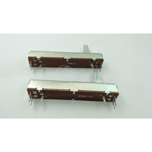 Original new 100% SL-458G B100K A50K B50K double straight sliding potentiometer handle length 20A6 (SWITCH)