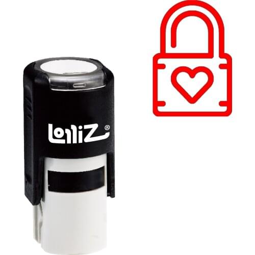 LolliZ Lock Self-Inking Rubber Stamp - Modern Symbol Series