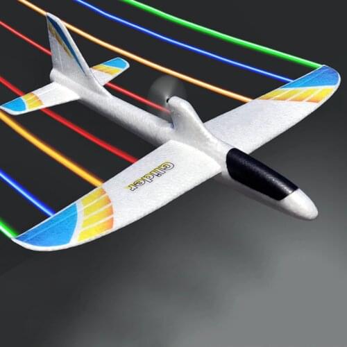 Airplanes Luminous USB Charging Electric Hand Throwing Glider Soft Foam Coloured Lights DIY Model Launch Toy for Children Gift 2