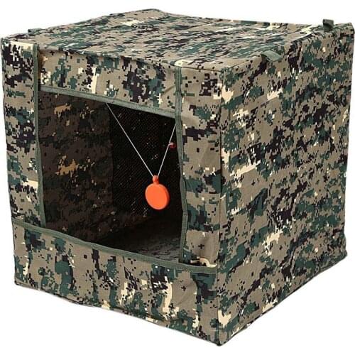 Foldable Target Box Aim Practice Tool Sling Shot Ammo Recycle Archery Target Case with Silicone Target Buffer Cloth