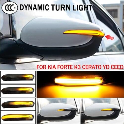For Kia Ceed JD 2013 - 2018 Forte K3 Cerato LED Dynamic Turn Signal Light Blinker Sequential Side Rearview Mirror Indicator Lamp