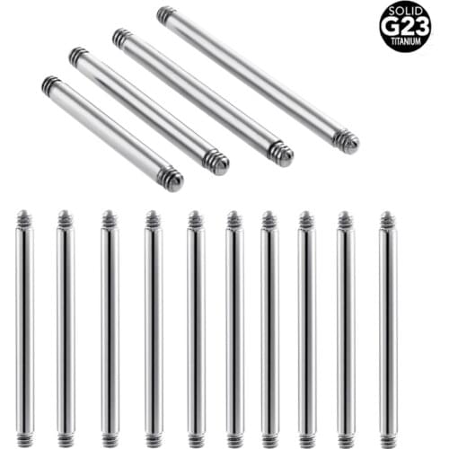 Titanium Screw Barbell Parts for Tongue Ring Cartilage Earring Fake Plug 14G 16G Body Jewelry Replacements Accessories Post Only