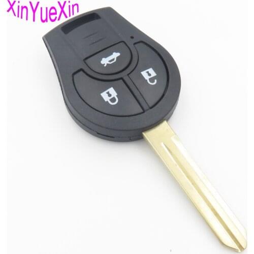 XinYueXin 3Button Remote Key Shell Fob Cover for NISSAN Micra X-Trail Terrano Replacement Key Case Uncut Blade