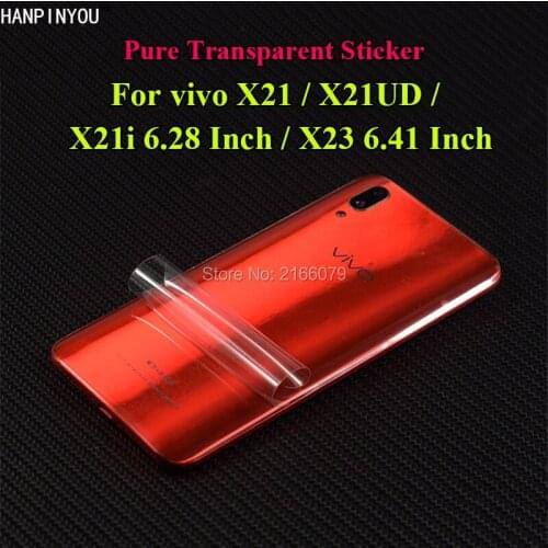 For vivo X21 / UD / X21i 6.28" / X23 6.41" Full Cover Protective Sticker Durable Pure Transparent Back Screen Protector Film