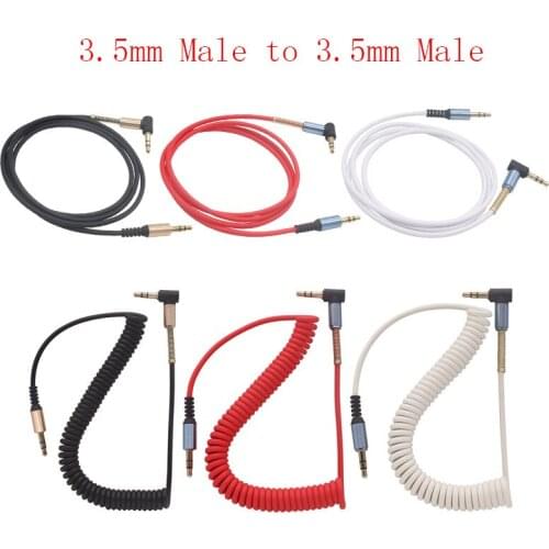 10pcs 3.5mm Retractable Audio Cable Male-Male / Female Stereo Aux Cable for Car Headphone Speaker Gold Plated 3.5mm Spring Line