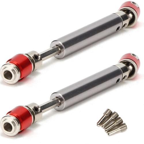 2Pcs Metal Transmission Drive Shaft Suit Fit for Axial SCX10 D90 1/10 RC Crawler Mini Car Spare Parts Drive Shaft