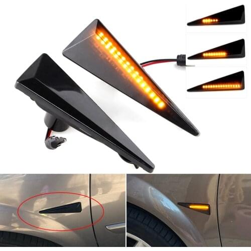 2Pcs For Renault Espace MK4 Megane MK2 Scenic MK2 Vel Satis Wind Sequential Blinker LED Side Marker Turn Signal Dynamic Lights
