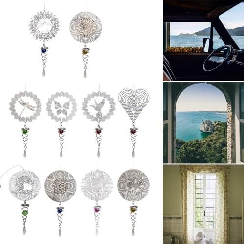 3D ing Wind Spinner Garden Decor Spiral Wind Chimes Art Decor