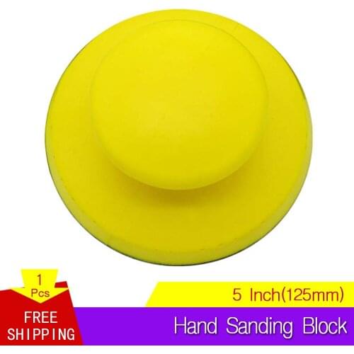 5 Inch Foam Hand Sanding Block Hand Pad Polishing Pad Sanding Pad for Hook and Loop Disc