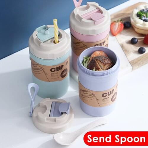 500 ml Soup Cup Water Cup Double Thermal Insulation Sealed Coffee tea milk travel mug thermo bottle gift mug dropshiping