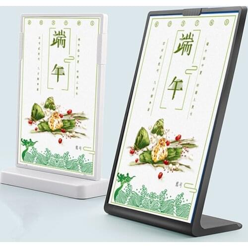 A4 Plastic T / L Shape Table Sign Holder Menu Sign Holder Stands For Tables Restaurants Sign Board for Stores