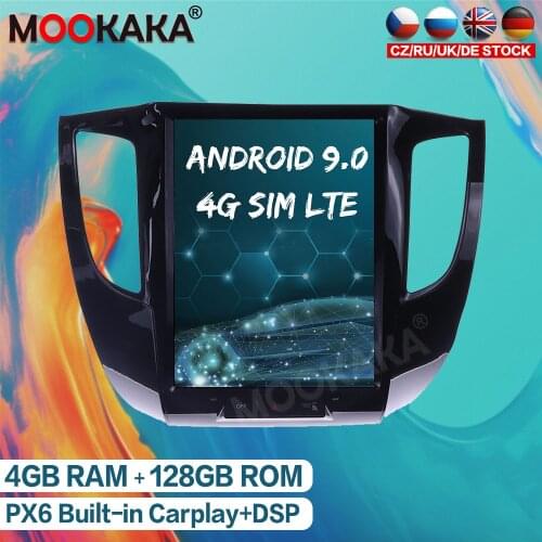 For Mitsubishi Triton L200 2016 - 2019 Android 9.0 128GB Tesla Style Car Multimedia Player Radio Stereo GPS Navigation Head Unit