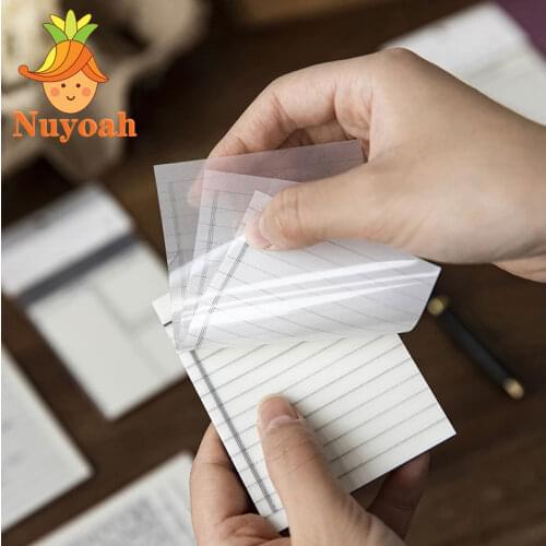 60PCS Creative Daily Schedule Memo Pad To Do List Transparent Waterproof Sticky Notes Planner Office School Supplies Stationery