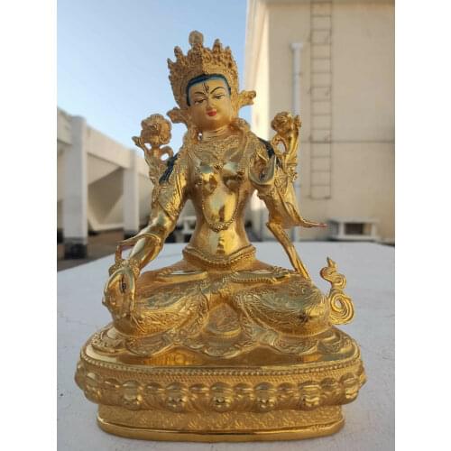 Bronze Gilt Statue Buddha Bodhisattva Manjushri Bodhisattva Tara(White)