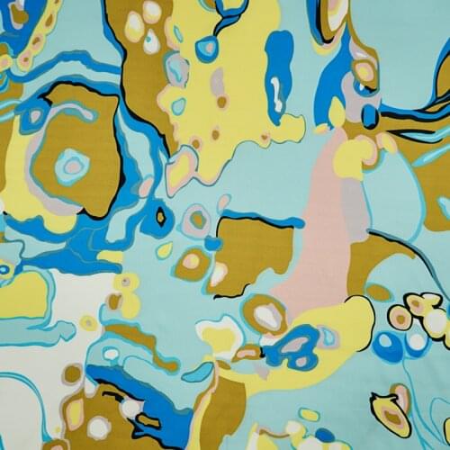 Europe and the United States with the new models with the new models stretch satin canvas digital printing womens fashion fabri