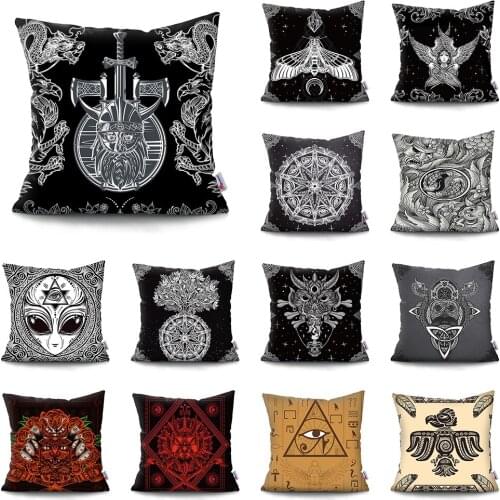 Fantasy design cushion cover Home Decoration Pillowcase Super Soft Short Plush Cushion Cover Car Sofa Home Decor Pillow Case