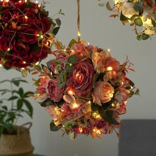 Artificial Silk Hydrangea Party Decor Simulation Indoor Outdoor With Light Shopping Mall Photography Wedding Artifical Flower