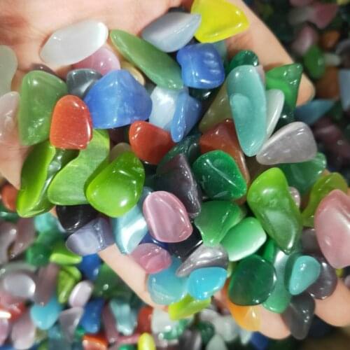 Mixed Colors Cats Eye stone for fish tank home decoration