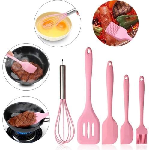Kitchen Tool Spatula Pastry Brush Utensils 5pcs Cooking Eggs Beater Baking Silicone Kitchenware Set