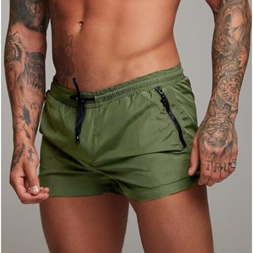 Summer Beach Shorts Men 2020 Trunk Shorts Men Fashion Brand Softwear Army Green Shorts Men Boxers Solid Short Pants Male