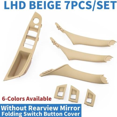 LHD Car Interior Door Pull Handle Window Switch Panel Trim No Mirror Folding Button For BMW F10 F11 F18 520 523 525 528 530
