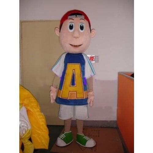 Hot selling Cute Adult cute lovely Soccer boy adult size mascot costume fancy dress Halloween party costume